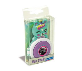 Clementoni Set Lovely Hair Chalk - Craies colorées temporaires pour cheveux - 9x5,50x2 cm - Modèles assortis