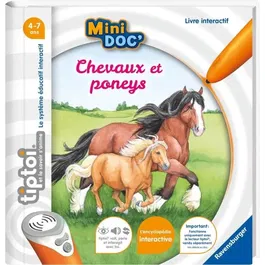 Ravensburger - Tiptoi - Livre interactif et éducatif sans écran - Mini Doc' Les chevaux et poneys - Pour enfants à partir de 4 ans - Réf. 13099020