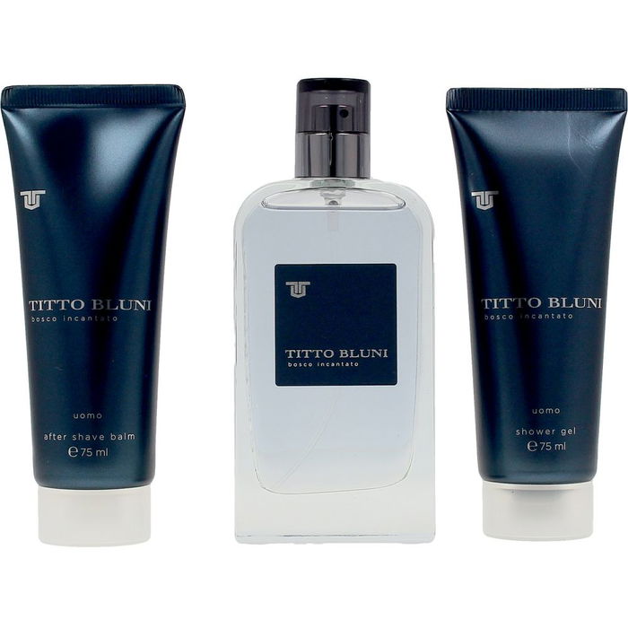 Titto Bluni BOSCO INCANTATO Coffret Cadeau Homme - Eau de Toilette 75ml, Après-Rasage 75ml, Gel Douche 75ml (Lot de 3 pièces)