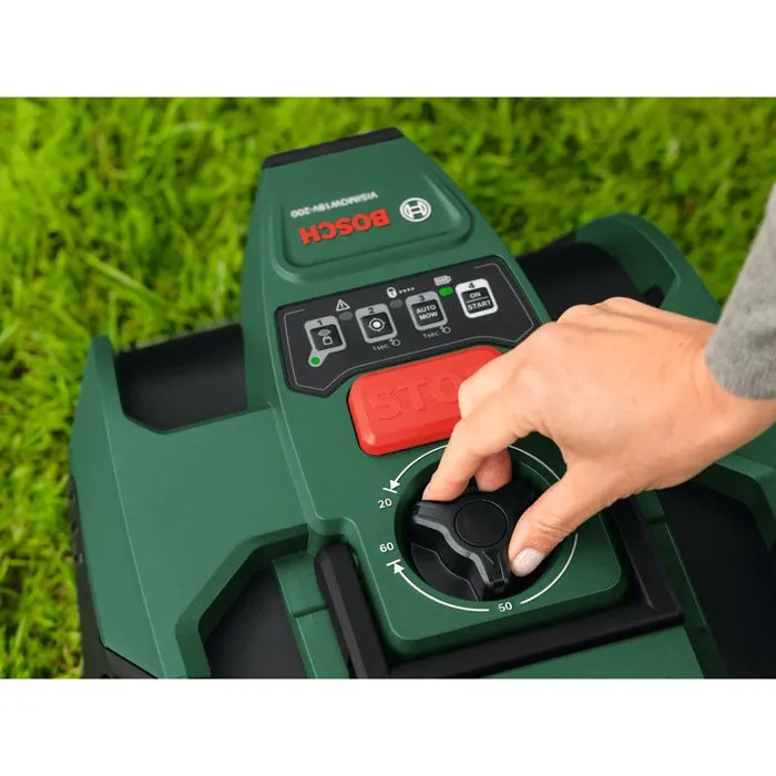 Bosch VISIMOW18V-200 Robot tondeuse autonome avec batterie 5Ah et chargeur