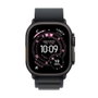 Apple Watch Ultra 3 GPS + Cellular 49mm Boîtier Titane Noir Bracelet Alpine Loop Noir Taille S