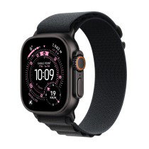 Apple Watch Ultra 3 GPS + Cellular 49mm Boîtier Titane Noir Bracelet Alpine Loop Noir Taille S
