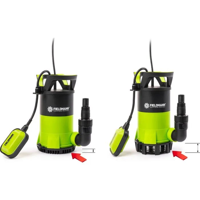 Fieldmann FVC 2004-EK Pompe submersible de puisard 400 W, débit 8000 l/h, profondeur 5 m avec interrupteur à flotteur automatique
