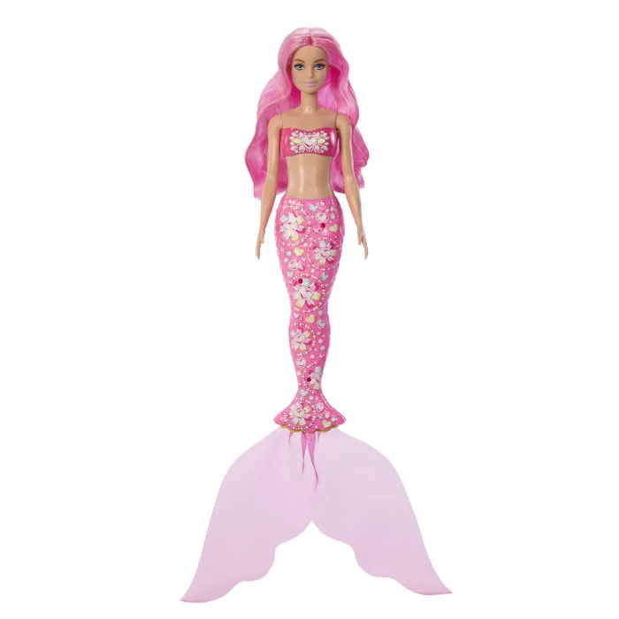 Barbie Color Reveal Sirenes - Coffret avec 6 surprises, changements de couleur, bijoux et brosse