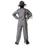 Déguisement Enfant Fantôme Marié avec Veste et Pantalon à Rayures Gris - Halloween, Taille 7-9 Ans, Composition Polyester