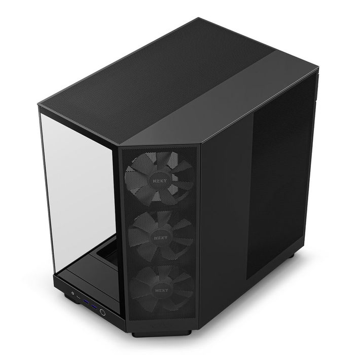Nzxt Boîtier Moyen Tour H6 Flow RGB Double Chambre Ventilateurs Inclus Noir
