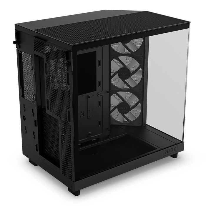 Nzxt Boîtier Moyen Tour H6 Flow RGB Double Chambre Ventilateurs Inclus Noir