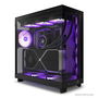 Nzxt Boîtier Moyen Tour H6 Flow RGB Double Chambre Ventilateurs Inclus Noir