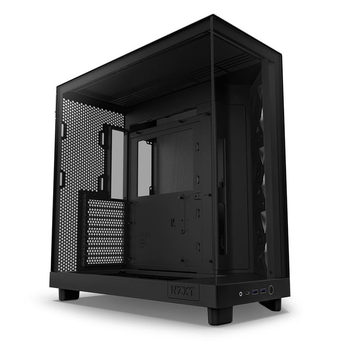 Nzxt Boîtier Moyen Tour H6 Flow RGB Double Chambre Ventilateurs Inclus Noir
