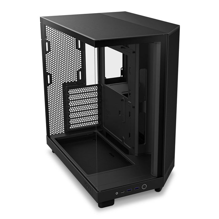 Nzxt Boîtier Moyen Tour H6 Flow RGB Double Chambre Ventilateurs Inclus Noir