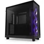 Nzxt Boîtier Moyen Tour H6 Flow RGB Double Chambre Ventilateurs Inclus Noir