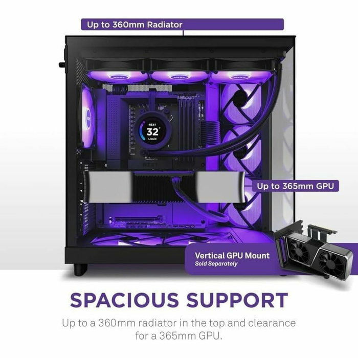 NZXT H6 Flow RGB - Boîtier moyen-tour Noir