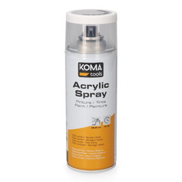 Koma Tools Peinture acrylique en spray RAL 9010 blanc mat, 300 ml