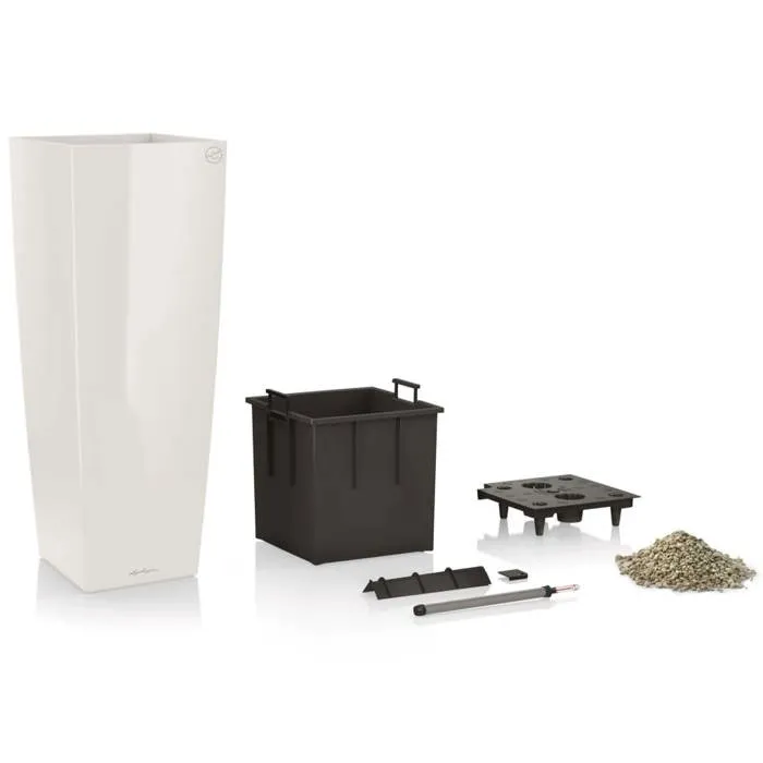 Lechuza 18230 Cubico Alto 40 All-in-one Pot de fleurs Blanc brillant 39,5 x 39,5 x 105 cm Lechuza 18230 Cubico Alto 40 All-in-one Pot de fleurs Blanc brillant 39,5 x 39,5 x 105 cm