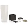 Lechuza 18230 Cubico Alto 40 All-in-one Pot de fleurs Blanc brillant 39,5 x 39,5 x 105 cm