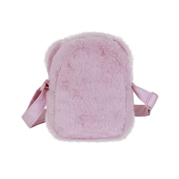 Karactermania Angel - Sac bandoulière à cœur en peluche rose - Textile doux, compartiment zippé, bandoulière ajustable 55-100 cm - Dimensions 19x14x7cm - À partir de 36 mois