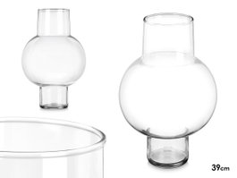 GIFTDECOR Vase en verre Cloud Transparente 25x39cm