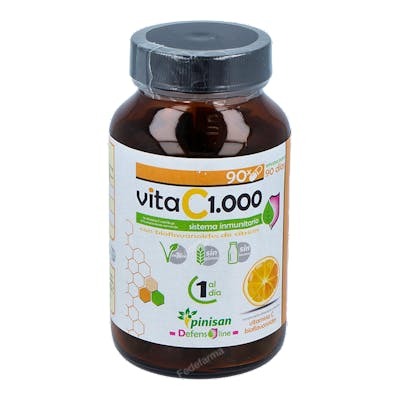 Pinisan Vitamine C 1000 mg avec Bioflavonoïdes 90 capsules Pinisan Vitamine C 1000 mg avec Bioflavonoïdes 90 capsules