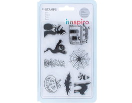 Innspiro Set de tampons acryliques Halloween n° 1 9,5x14,5cm