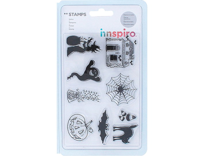 Innspiro Set de tampons acryliques Halloween n° 1 9,5x14,5cm Innspiro Set de tampons acryliques Halloween n° 1 9,5x14,5cm