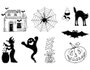 Innspiro Set de tampons acryliques Halloween n° 1 9,5x14,5cm