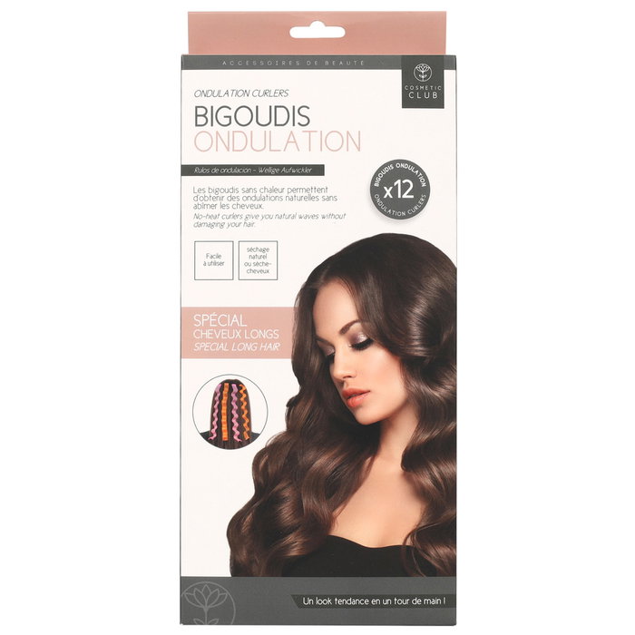 Cosmetic Club Lot de 12 bigoudis pour ondulations sans chaleur