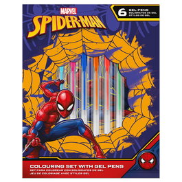 KIDS LICENSING Set de Papeterie Spiderman Marvel - Carnet et Stylos à Gel - Taille: 18.5x23x2.5cm