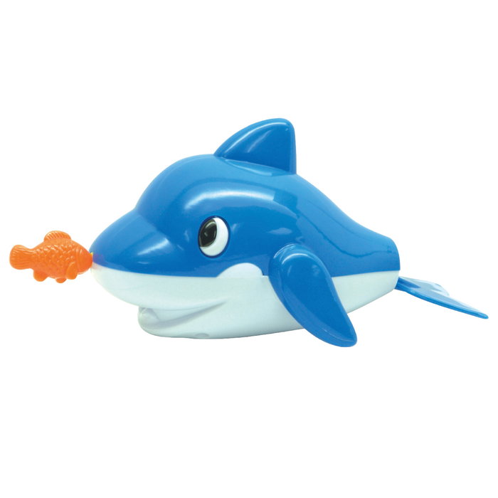 TACHAN - Jouets de bain animaux à remonter - 12 pièces (3 modèles : canard, poisson clown, requin) - Expositor de vente