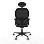 Piqueras y Crespo Chaise de Bureau avec Appui-tête Jorquera 2D036G1 Gris clair