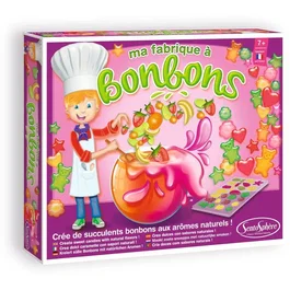 Sentosphere Ma Fabrique à Bonbons - Kit d'Initiation à la Pâtisserie avec Arômes Naturels (Mandarine, Fraise, Banane, Citron) - Pour Environ 500g de Bonbons - À Partir de 7 Ans