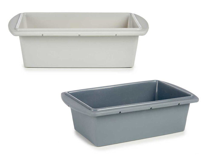 Kinvara Moule en Silicone Platine pour Génoise, 27.5x7.5x16 cm, Gris Clair/Gris Foncé, 1500 ml (Set de 12)