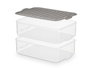 LEKNES Lot de 12 boîtes de rangement à 2 niveaux, 1,6 L, Assortiment de couleurs