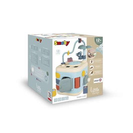 Smoby - Cube d'activités Little - 5 faces avec 13 activités mécaniques - Jouet éducatif en plastique pour bébé à partir de 12 mois - Langue du produit : Espagnol