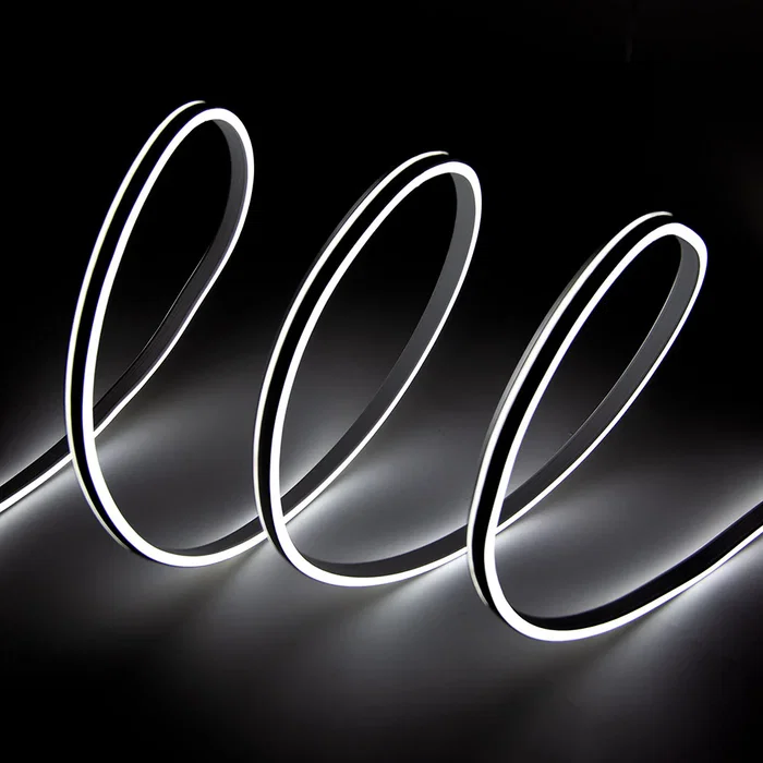 WR-NS-PVC-8x18D-220-5CM-W Tira LED Neon Flex 6W 4200°K 24V 1 mètre - Double couche PVC, coupe tous les 5 cm, pour intérieur et extérieur, signalisation et décoration