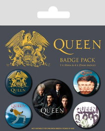 Pyramid International Pack de 5 badges Queen Classic