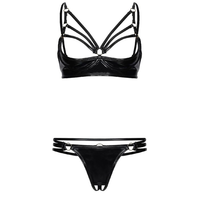 Ensemble de Lingerie Guilty Pleasure Noir 2 Pièces (M)
