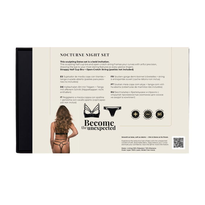 Ensemble de Lingerie Guilty Pleasure Noir 2 Pièces (M)