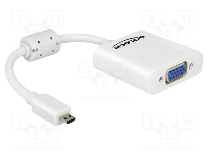 DELOCK Convertisseur micro HDMI vers VGA D-Sub 15pin DELOCK Convertisseur micro HDMI vers VGA D-Sub 15pin