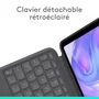 Logitech Combo Touch - Étui clavier AZERTY pour iPad Pro 11 pouces (M4, M5 2024, 2025) - Graphite