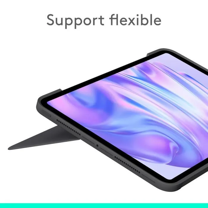 Logitech Combo Touch - Étui clavier AZERTY pour iPad Pro 11 pouces (M4, M5 2024, 2025) - Graphite