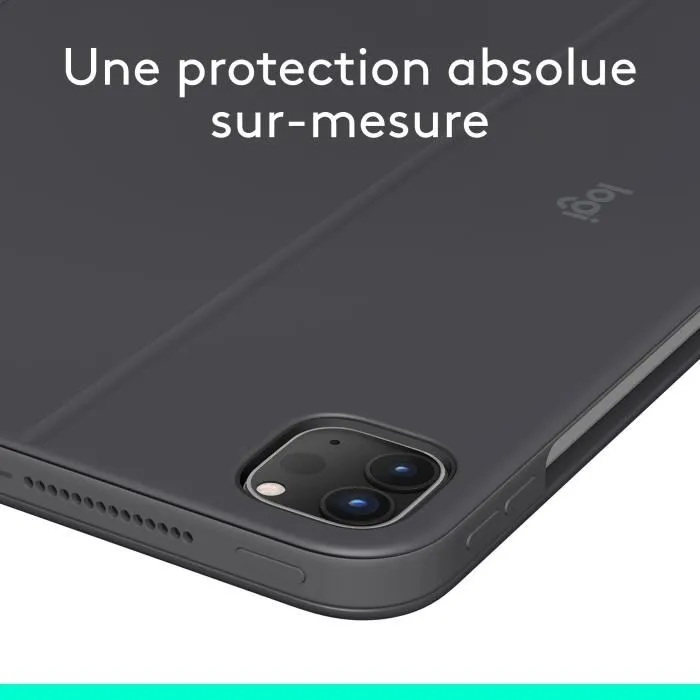 Logitech Combo Touch - Étui clavier AZERTY pour iPad Pro 11 pouces (M4, M5 2024, 2025) - Graphite
