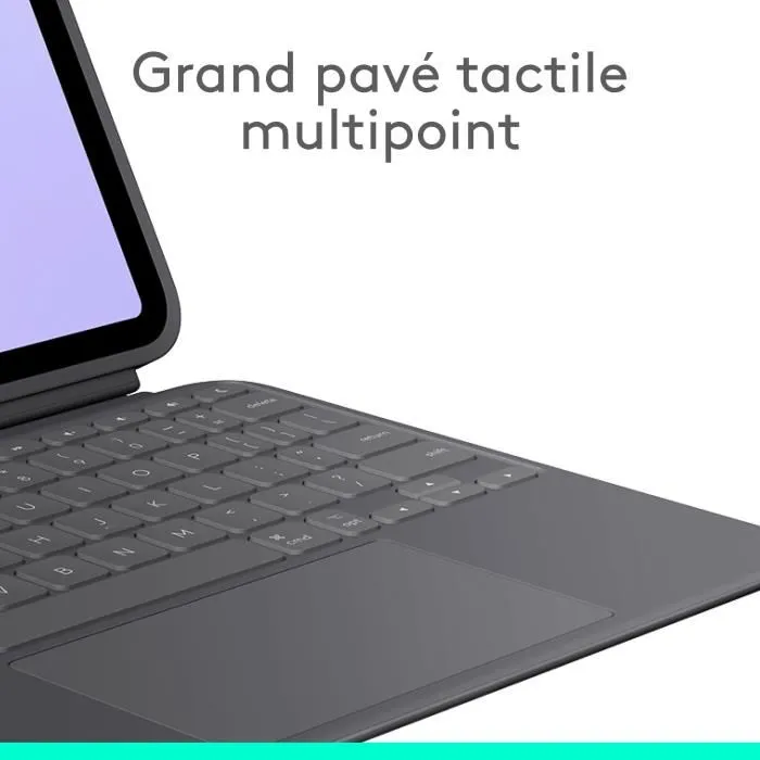 Logitech Combo Touch - Étui clavier AZERTY pour iPad Pro 11 pouces (M4, M5 2024, 2025) - Graphite