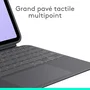 Logitech Combo Touch - Étui clavier AZERTY pour iPad Pro 11 pouces (M4, M5 2024, 2025) - Graphite