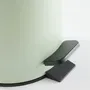 Today Poubelle de salle de bain avec pédale, métal, 3 L, Ø 17 x H 25 cm, vert doux, bac intérieur plastique, gamme UTILITY, design compact sans odeurs
