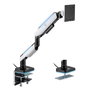 Ewent EW1509 Support mural VESA 75x100 pour moniteur jusqu'à 49 pouces, 20 kg, bras articulé avec lumière RGB, noir