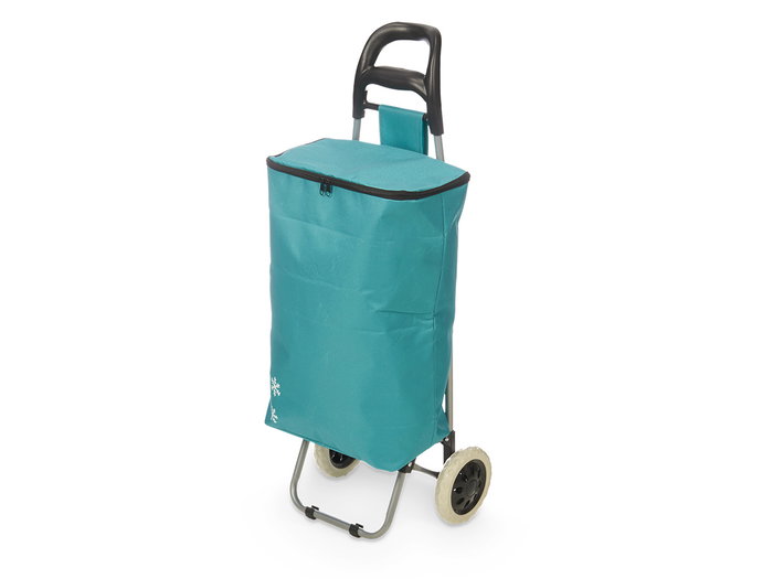 Kinvara Chariot de Courses Isotherme 32 L Turquoise Aluminium Polyester PVC Métal 94x9x34.5 cm (Set de 6)