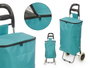 Kinvara Chariot de Courses Isotherme 32 L Turquoise Aluminium Polyester PVC Métal 94x9x34.5 cm (Set de 6)