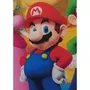 Coussin décoratif carré Mario Bros 40 x 40 cm - Microfibre double face avec motif Mario et ses amis