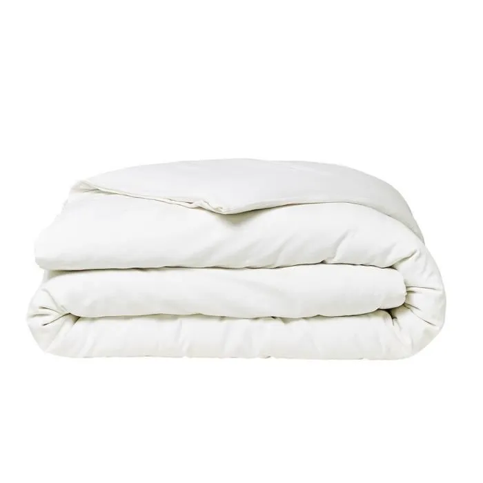 Today Parrure de lit Prestige - 240 x 260 cm - 2 personnes - 100% Satin de coton - Craie