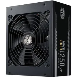 Cooler Master Alimentation PC MWE Gold 1250 V2 ATX 3.1 1250W 80 PLUS Gold - Noir - Ventilateur 14 cm - Ref MPE-C501-AFCAG-3EEU